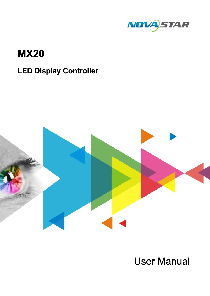 Page n°1 - Manuel utilisateur NovaStar MX20