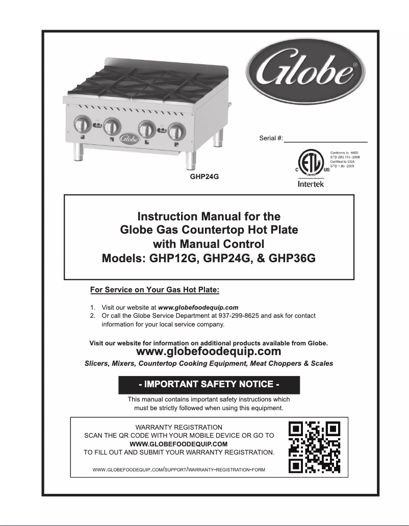 Image de la première page du manuel de l'appareil GHP12G