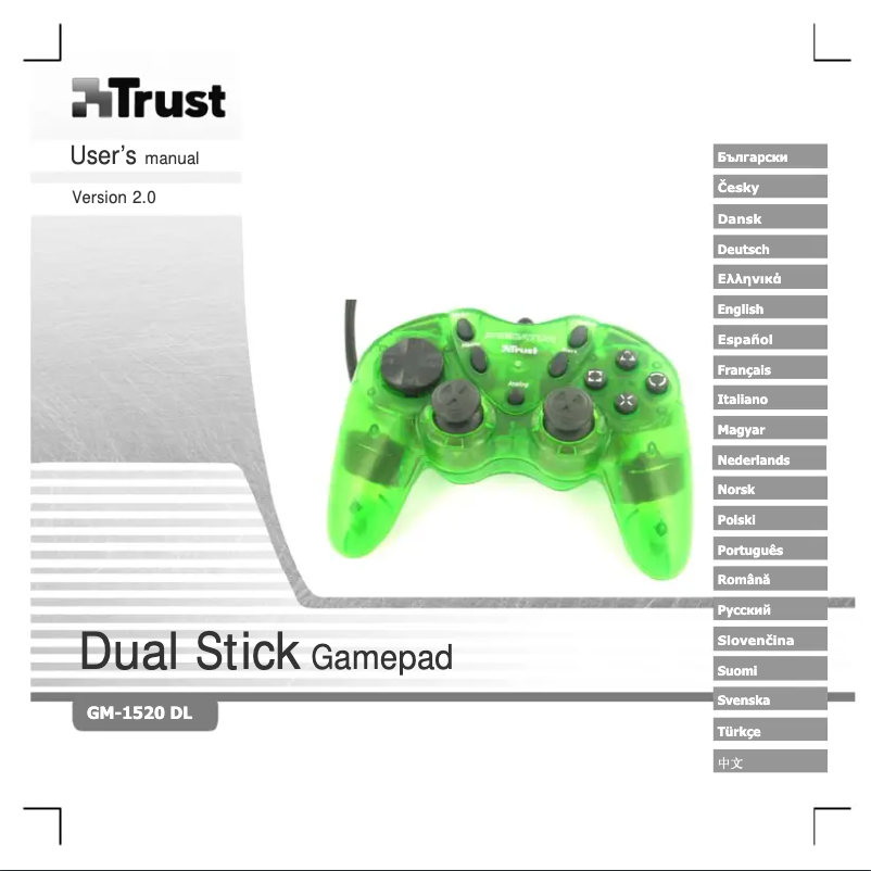 Page 1 de la notice Manuel utilisateur Trust Dual Stick gamepad GM-1520 DL