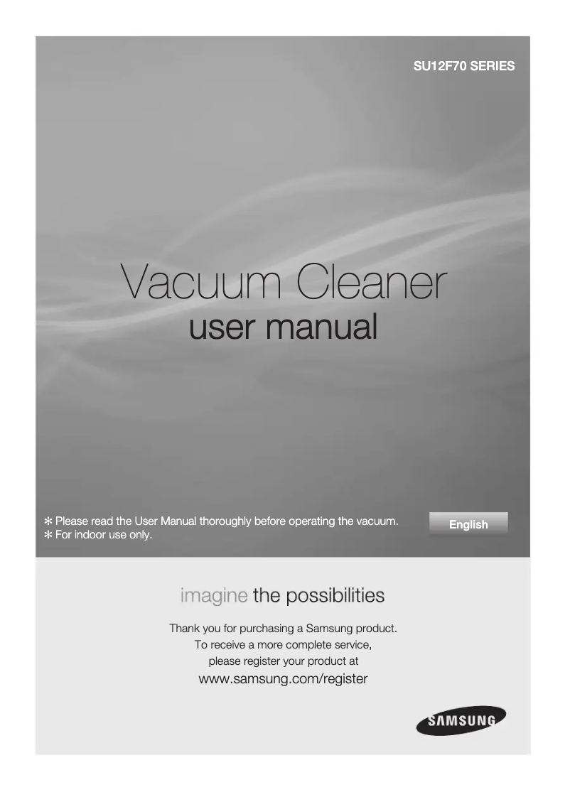 Image de la première page du manuel de l'appareil SU12F70SD