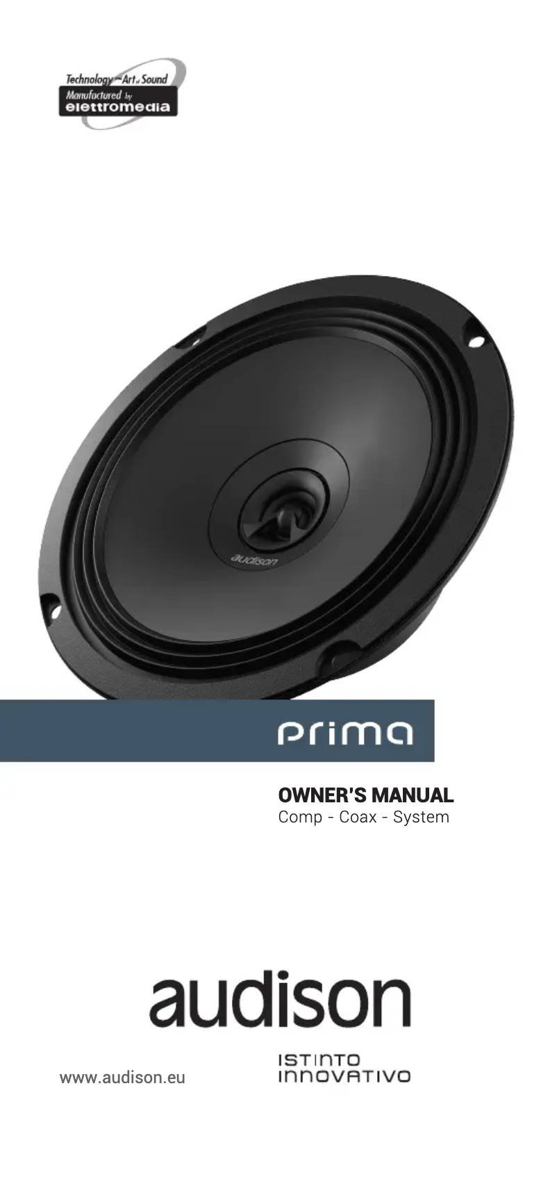 Page 1 de la notice Manuel utilisateur Audison Prima APX 570