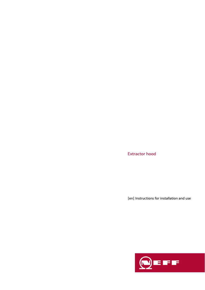 Page n°1 - Guide d'installation Neff D72PBC0N0B