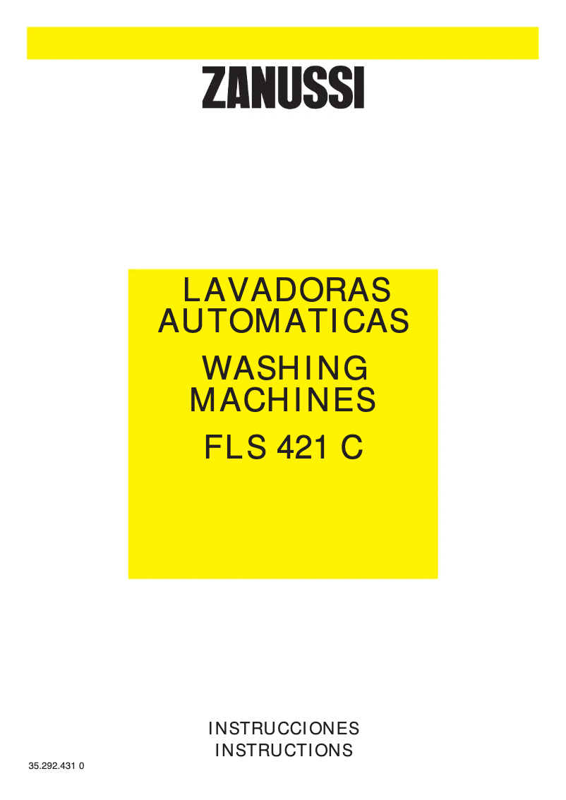 Image de la première page du manuel de l'appareil FLS 421 C