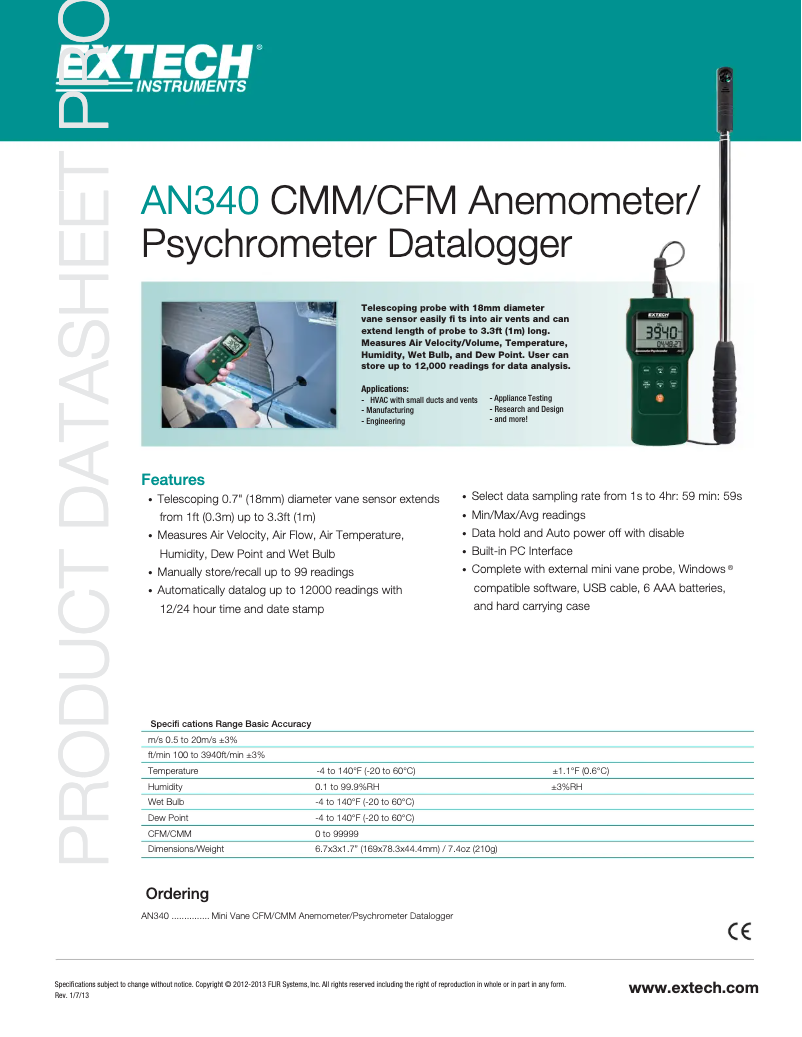 Image de la première page du manuel de l'appareil AN340