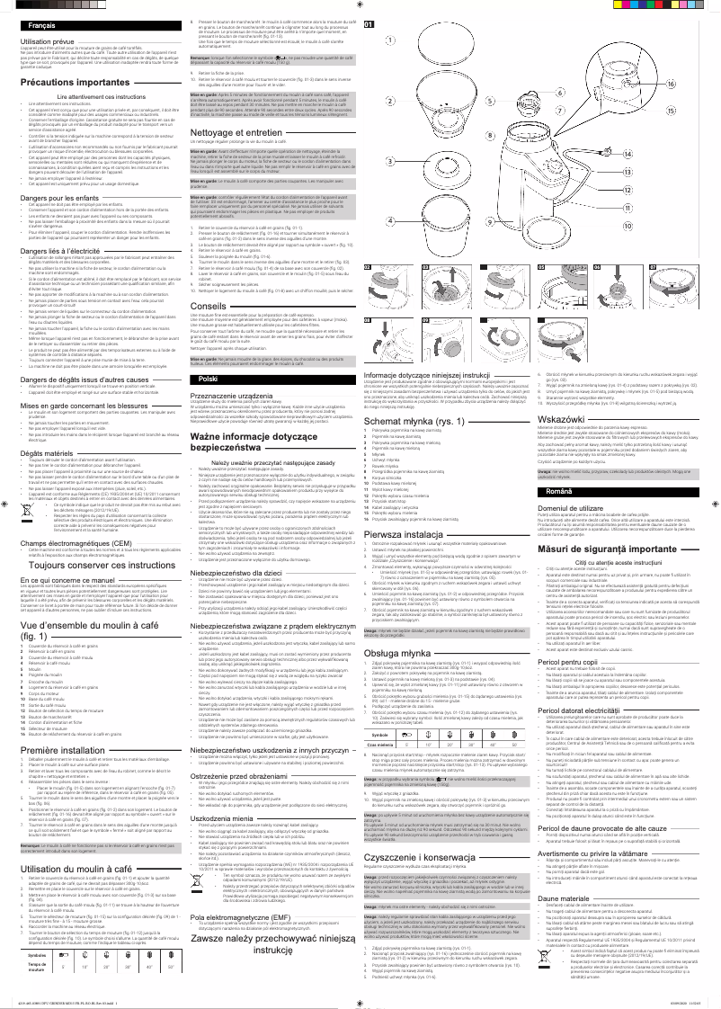 Page n°1 - Manuel utilisateur Gaggia MD15
