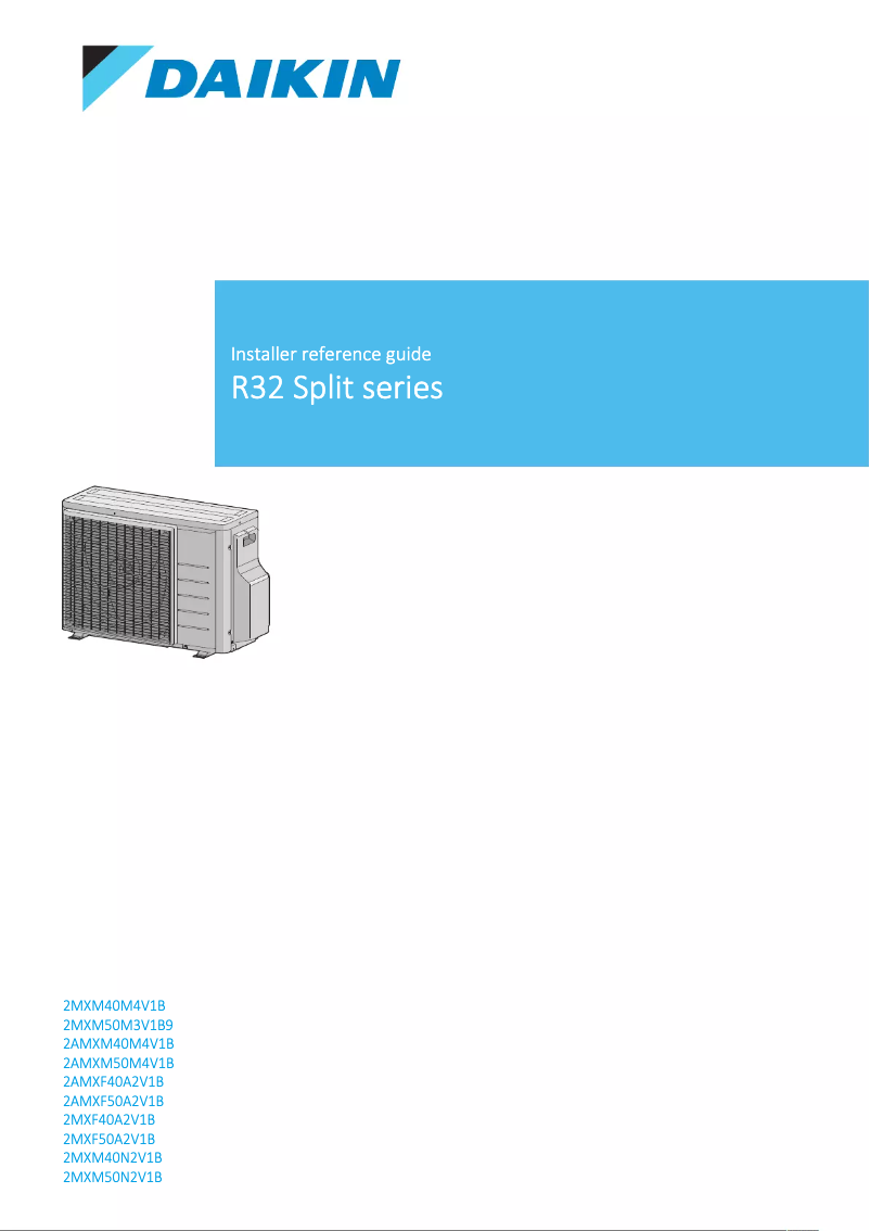 Page 1 de la notice Manuel utilisateur Daikin 2AMXF40A2V1B