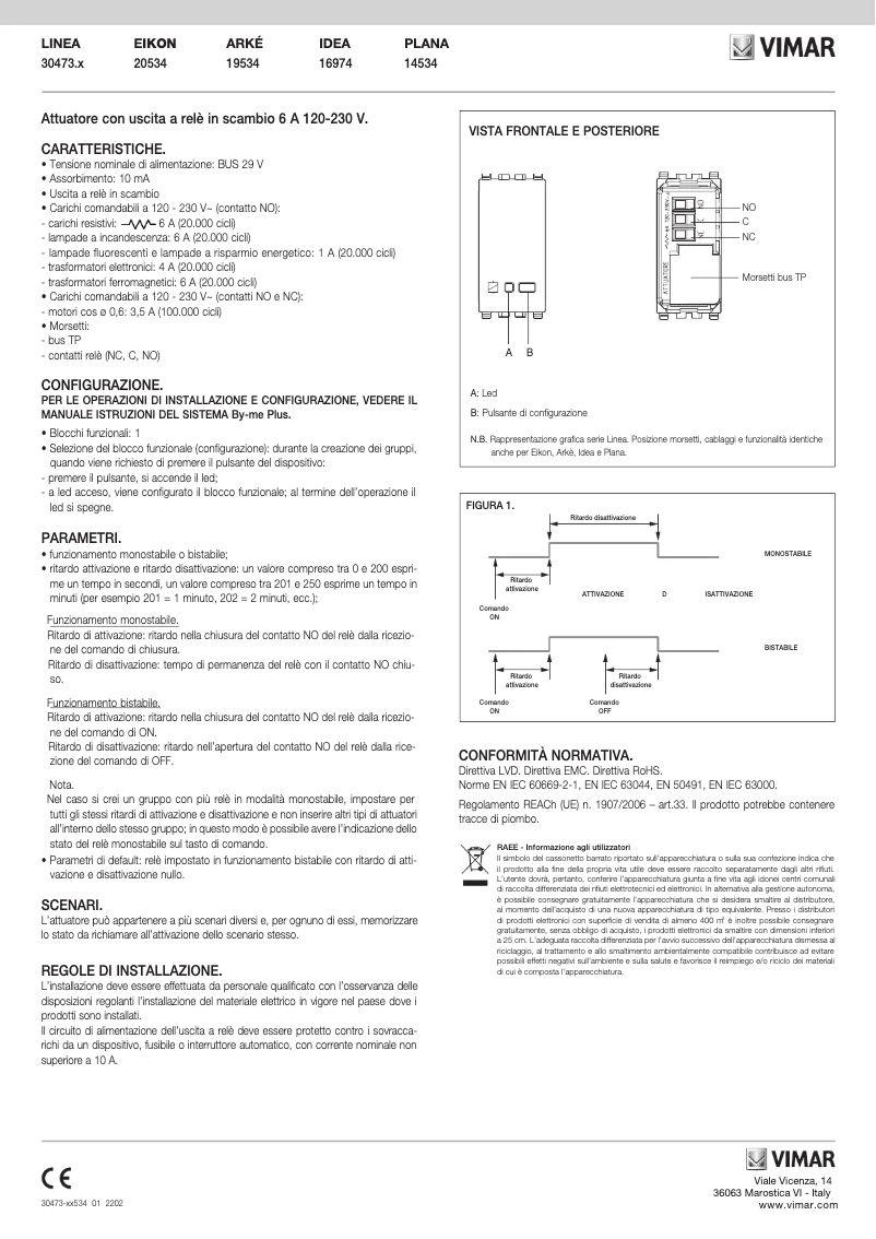 Page n°1 - Manuel utilisateur Vimar 20534.N
