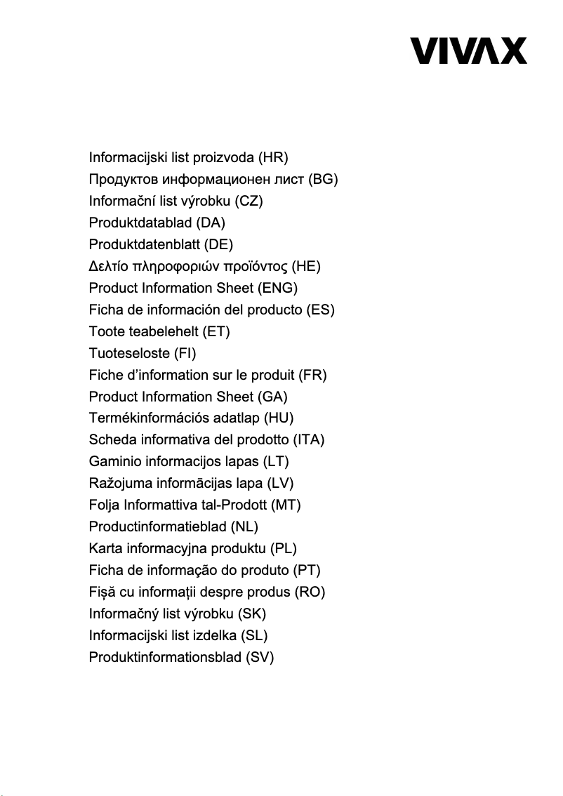 Page n°1 - Fiche technique Vivax CFR-198