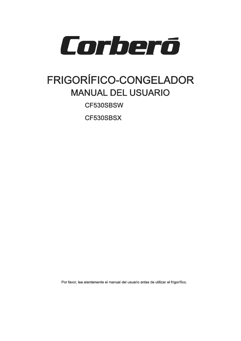Page n°1 - Manuel utilisateur Corbero CF530SBSW