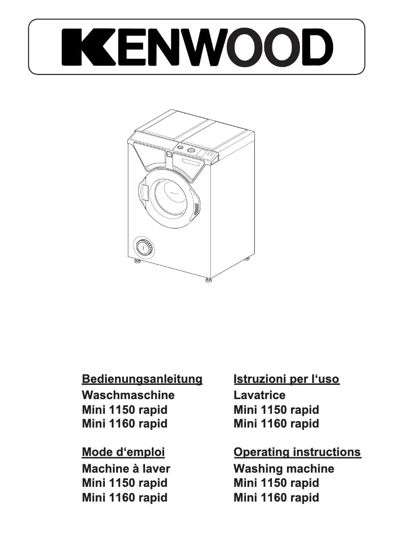 Page n°1 - Manuel utilisateur Kenwood Mini 1160 rapid