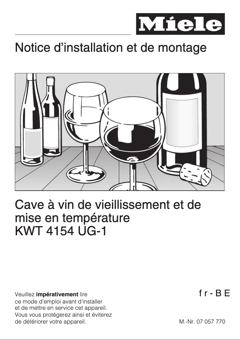 Page n°1 - Manuel utilisateur Miele KWT 4154 UG-1