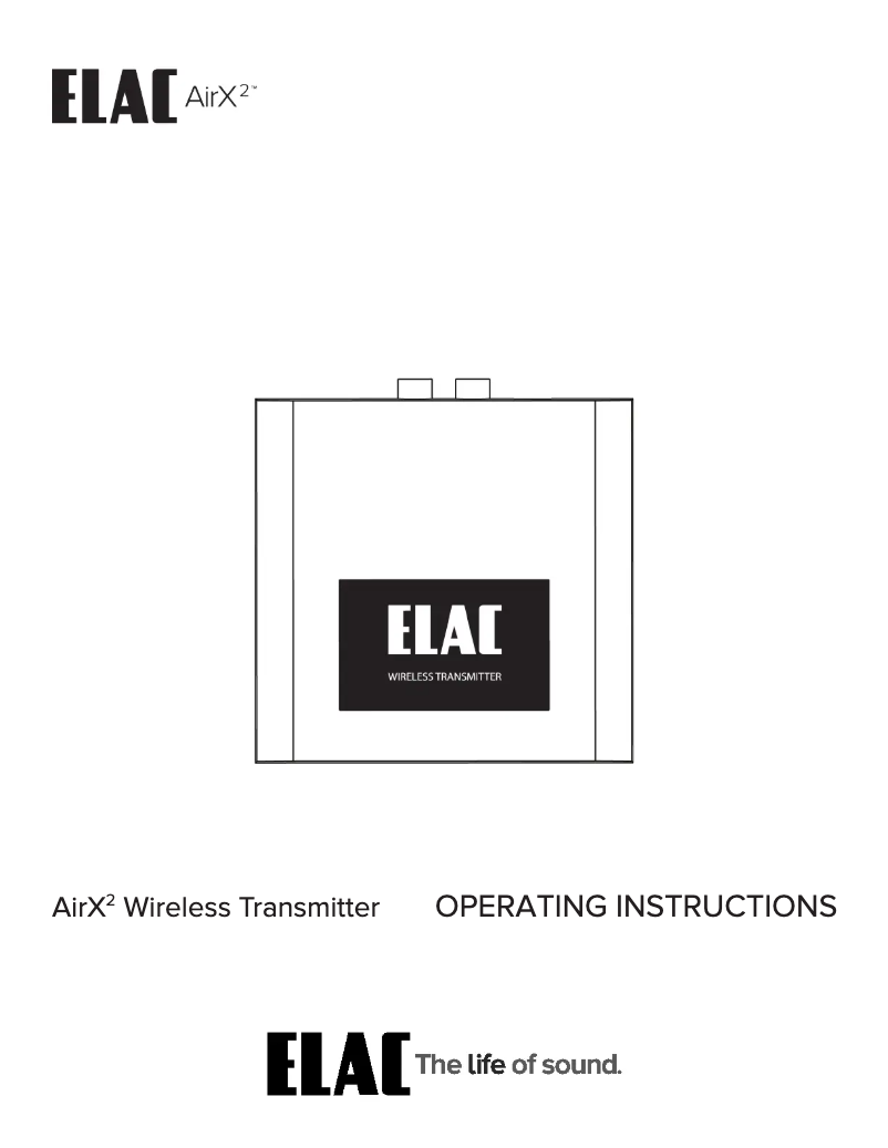 Page n°1 - Manuel utilisateur ELAC AirX2