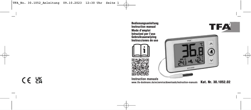 Page 1 de la notice Manuel utilisateur TFA LT 30.1052.02