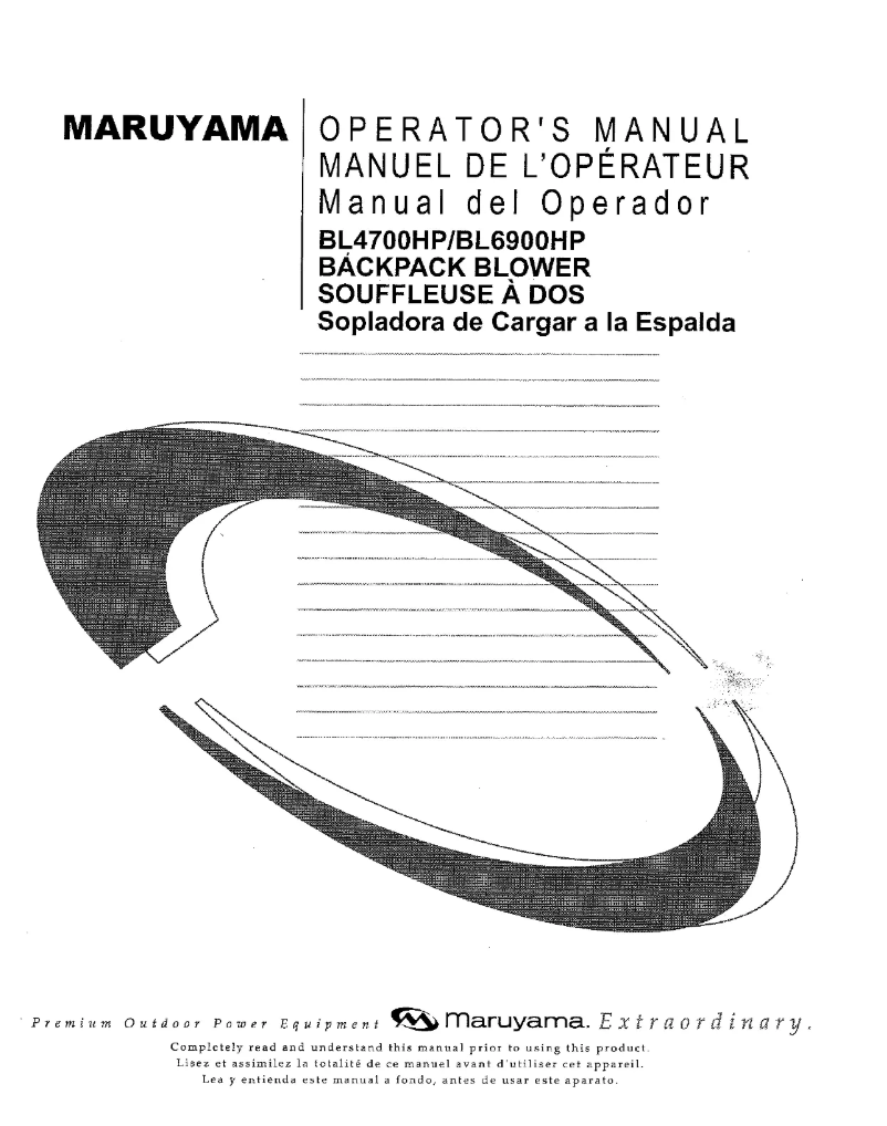 Image de la première page du manuel de l'appareil BL4700HP