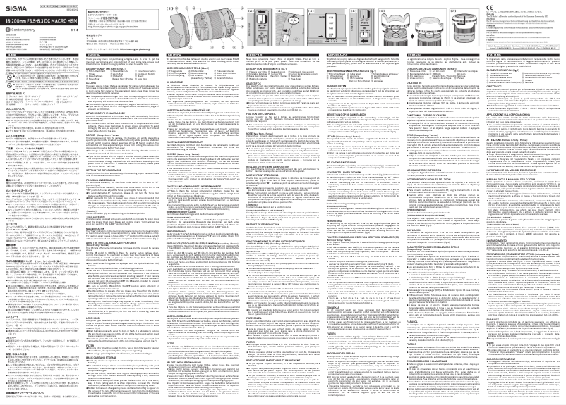 Página 1 del manual Manual de usuario Sigma 18-250mm F3.5-6.3 DC OS HSM