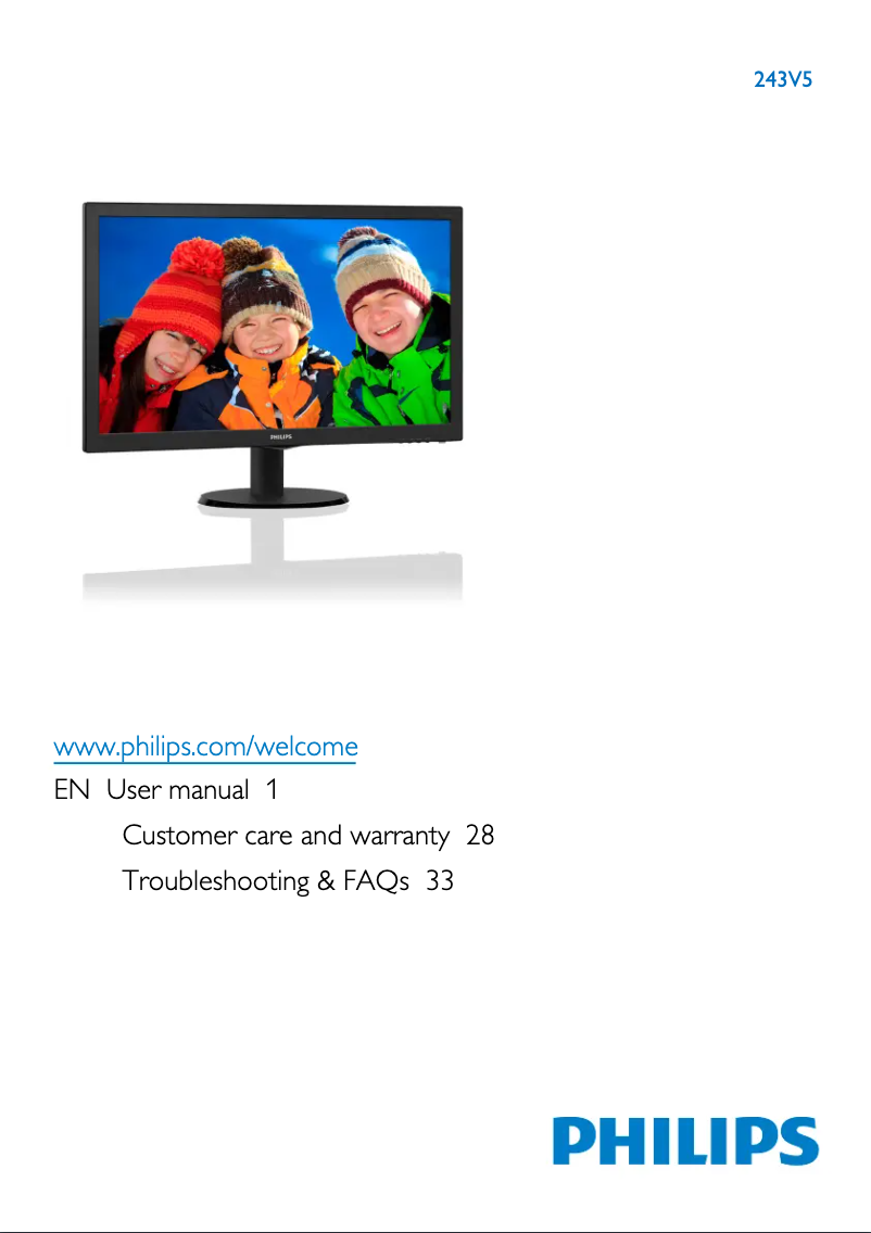 Page n°1 - Manuel utilisateur Philips 243V5