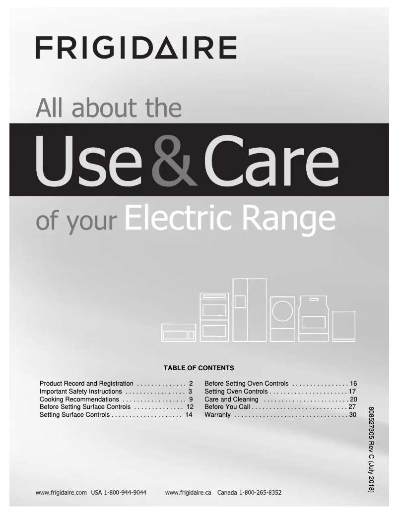 Página 1 del manual Manual de instrucciones Frigidaire FFEF3010UB