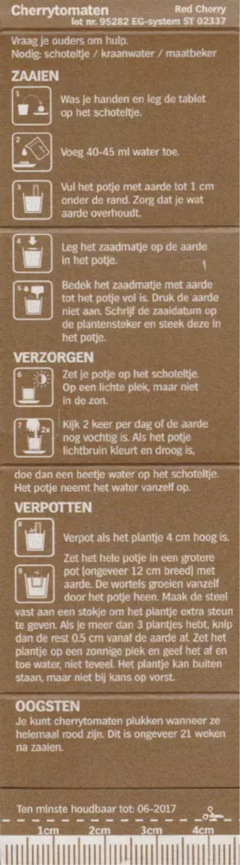 Page n°1 - Manuel utilisateur Albert Heijn Moestuintje Cherrytomaten