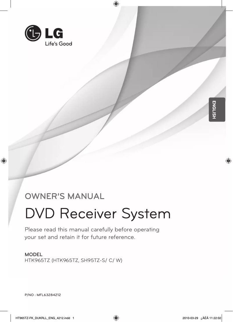 Page 1 of the manual User Manual LG HTK965TZ