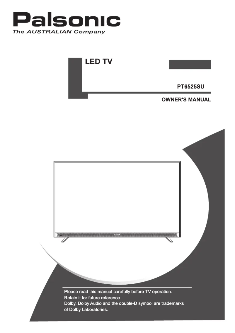 Image de la première page du manuel de l'appareil PT6525SU