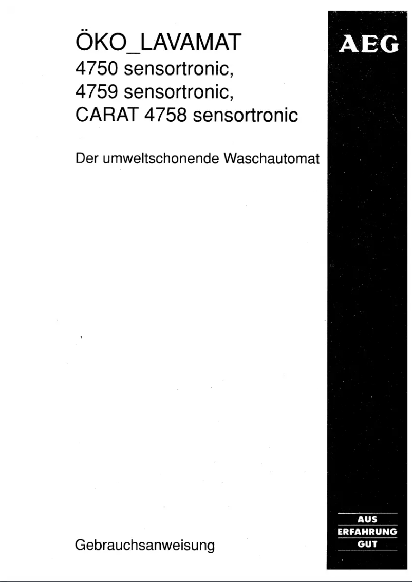 Image de la première page du manuel de l'appareil Lavamat 4750