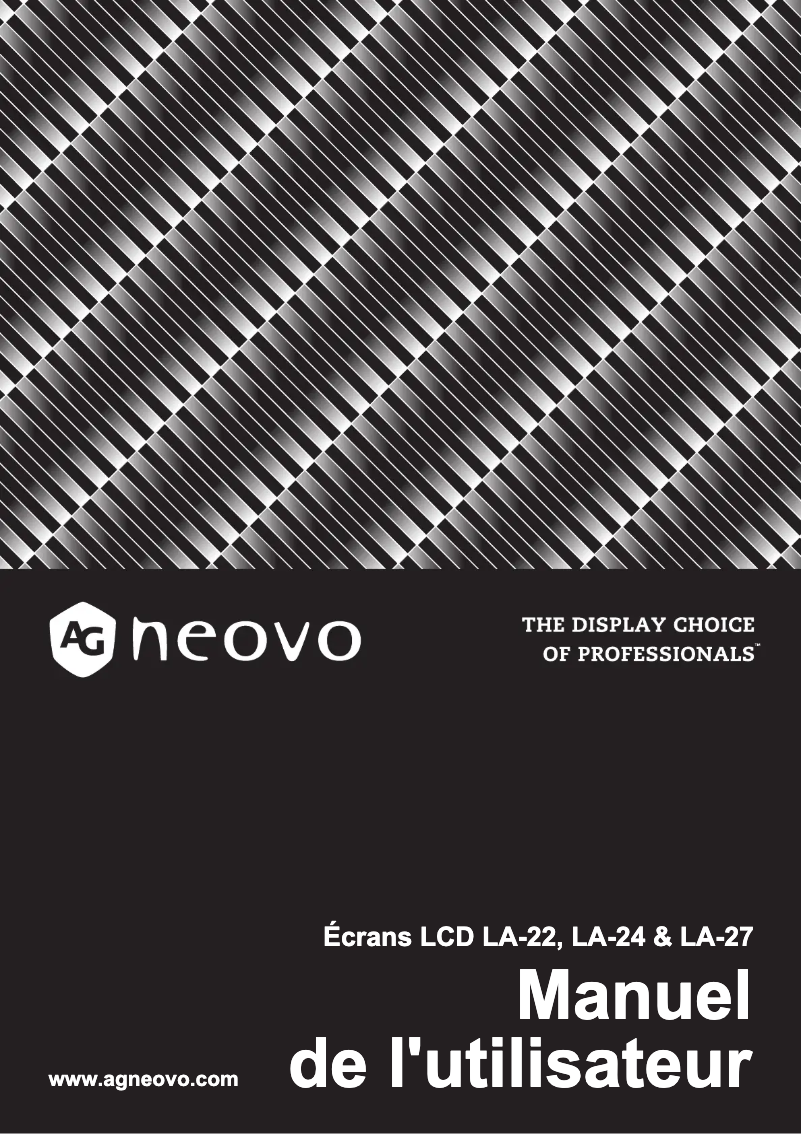Page 1 de la notice Manuel utilisateur AG Neovo LA-22