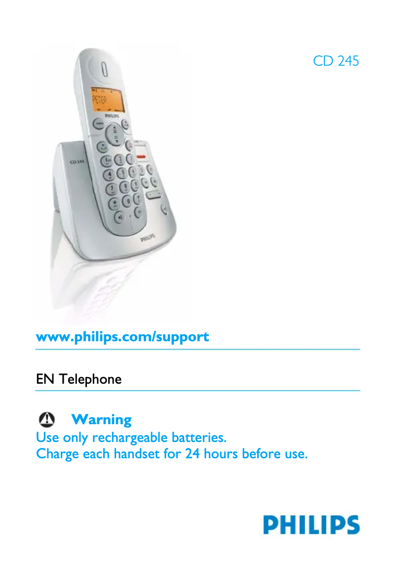 Page n°1 - Manuel utilisateur Philips CD2452B