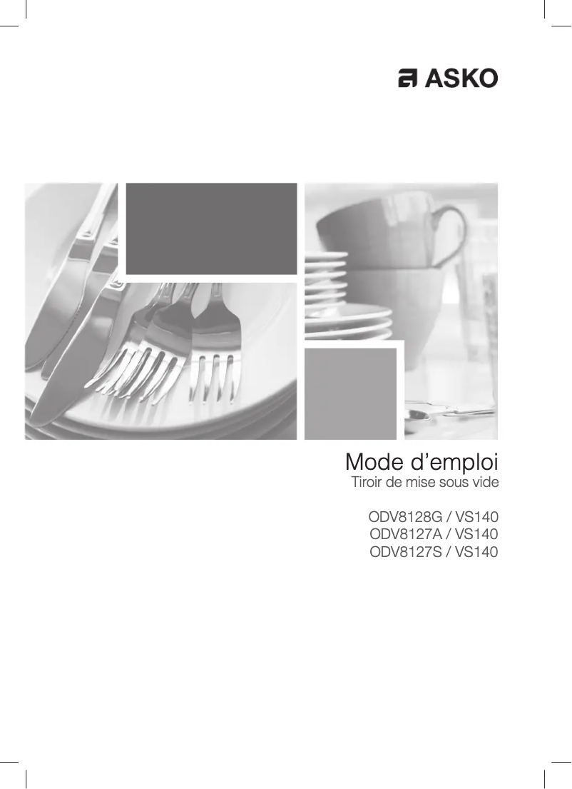 Page 1 de la notice Guide d'installation Asko ODV8127A