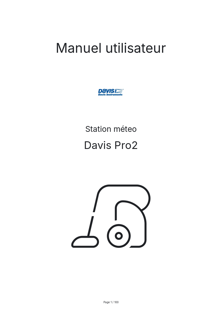 Image de la première page du manuel de l'appareil Pro2