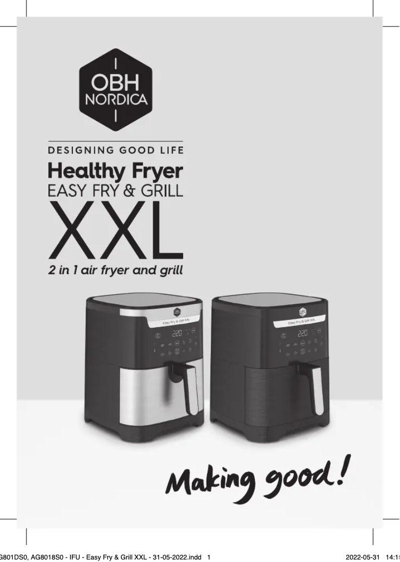 Page n°1 - Manuel utilisateur OBH Nordica Easy Fry & Grill XXL