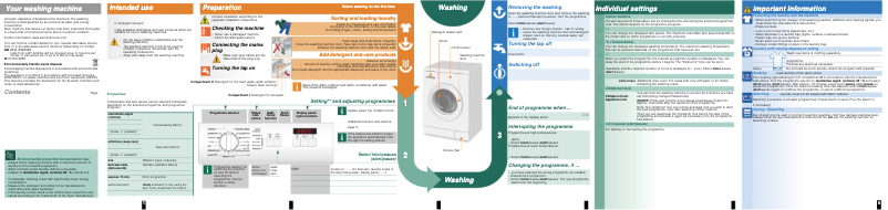 Page 1 de la notice Manuel d'utilisation et d'entretien Siemens WM12E221EP
