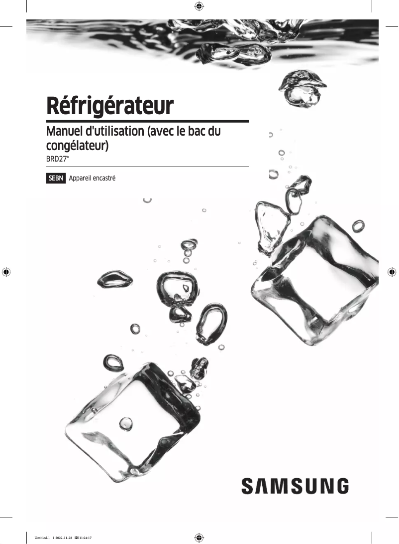 Page n°1 - Manuel utilisateur Samsung BRD27600EWW