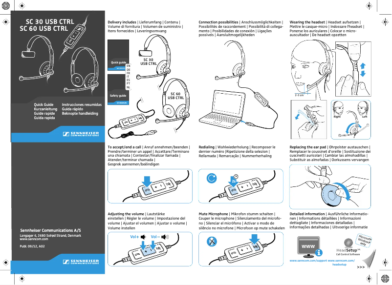 Image de la première page du manuel de l'appareil SC 30 USB CTRL