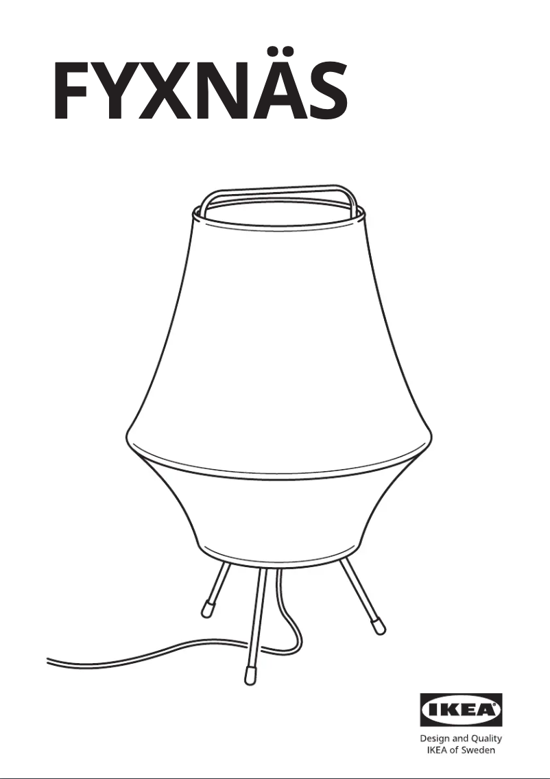 Image de la première page du manuel de l'appareil FYXNÄS 304.307.82