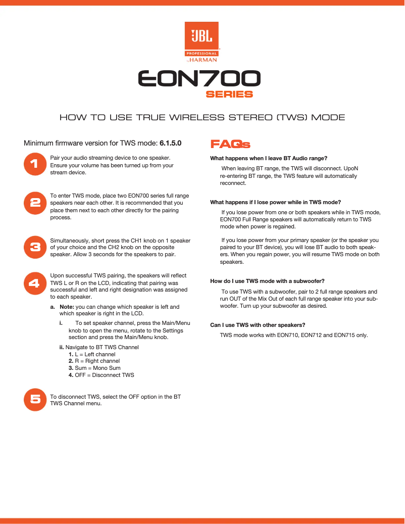 Image de la première page du manuel de l'appareil EON712