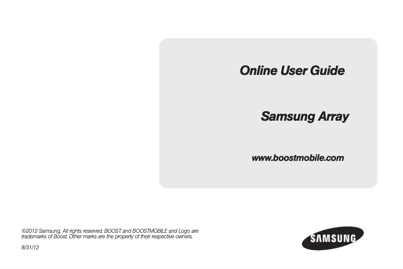 Page 1 de la notice Manuel utilisateur Samsung Array M390