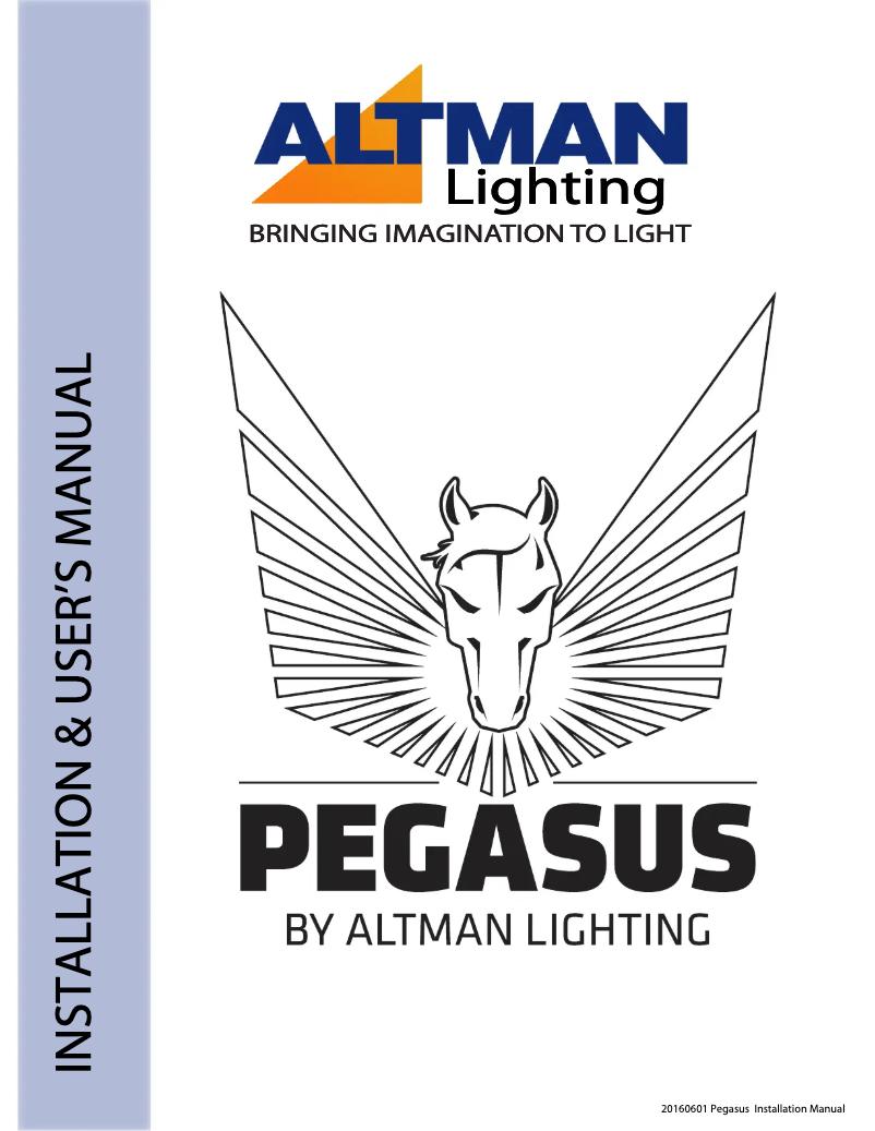 Page 1 de la notice Manuel utilisateur Altman Pegasus 8