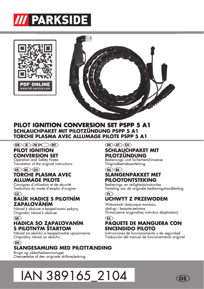Page 1 de la notice Manuel utilisateur Parkside PSPP 5 A1