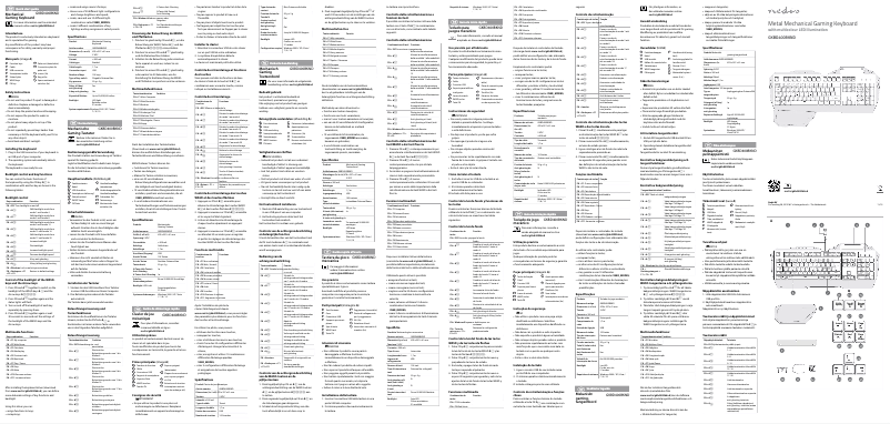 Page 1 de la notice Manuel utilisateur Nedis GKBD400BKND