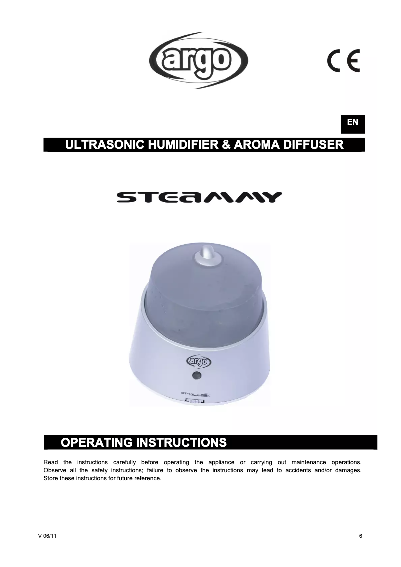 Image de la première page du manuel de l'appareil STEAMMY