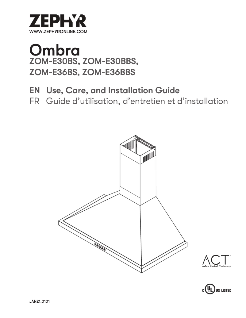 Page 1 de la notice Manuel utilisateur Zephyr ZOM-E36BBS