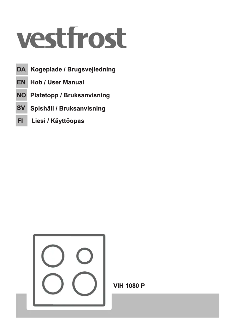 Page n°1 - Manuel utilisateur Vestfrost VIH 1080 P