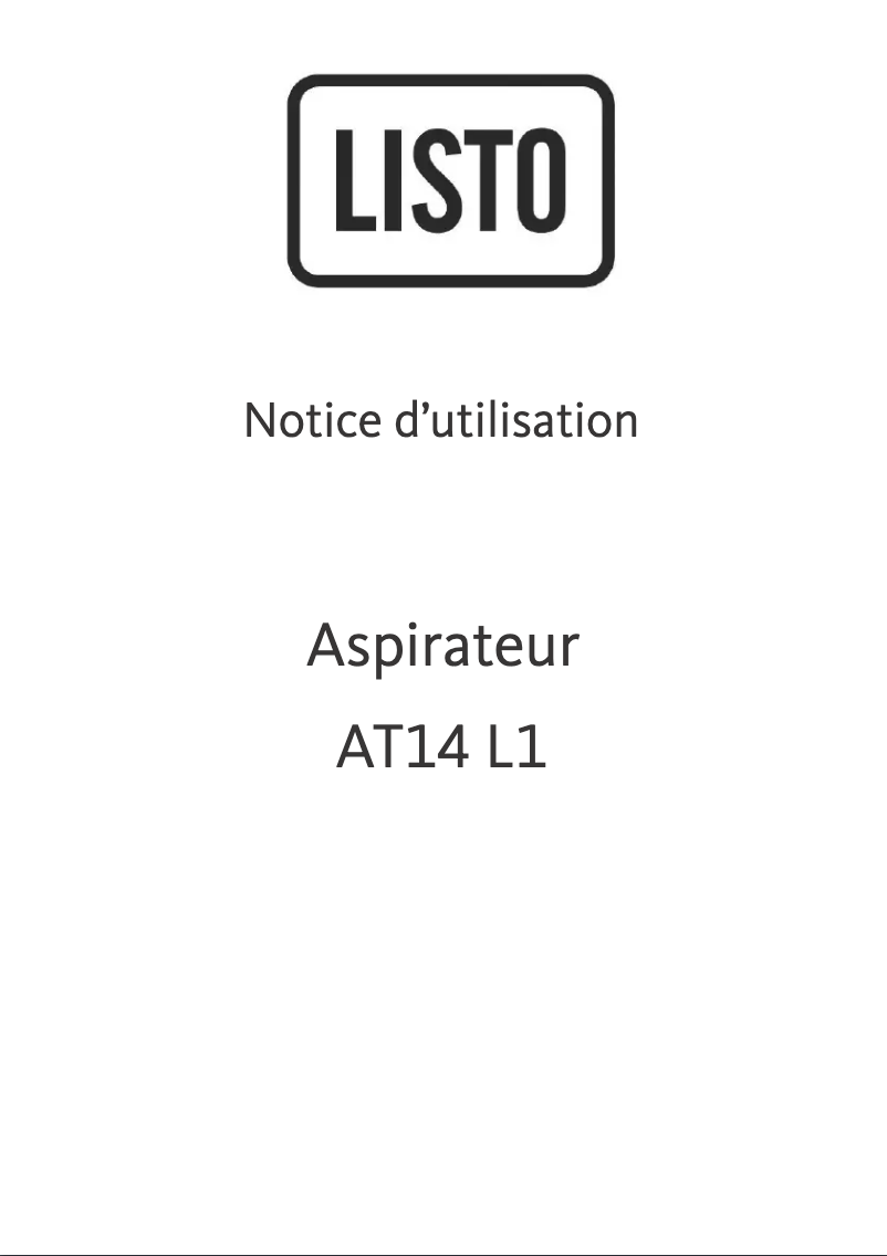 Image de la première page du manuel de l'appareil AT14 L1