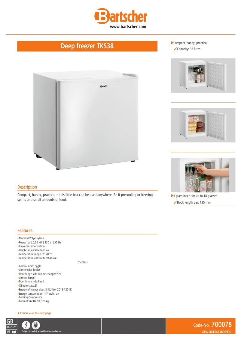 Image de la première page du manuel de l'appareil TKS38