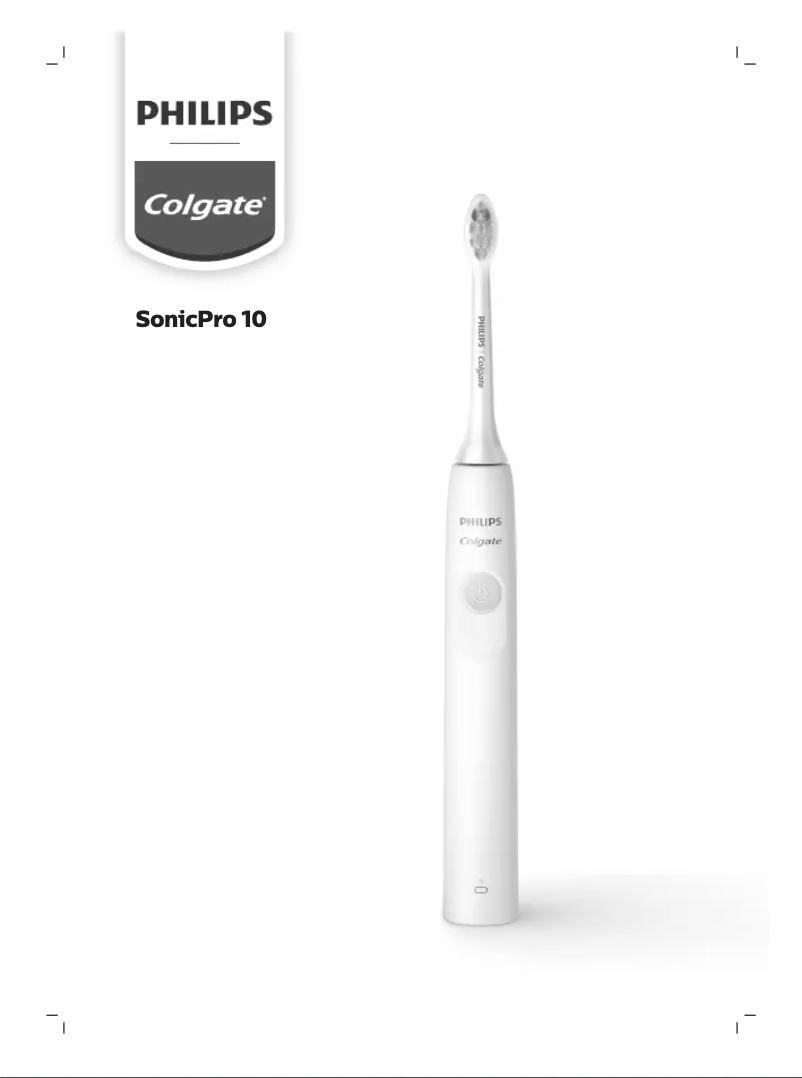 Image de la première page du manuel de l'appareil Colgate SonicPro 10 PC0810