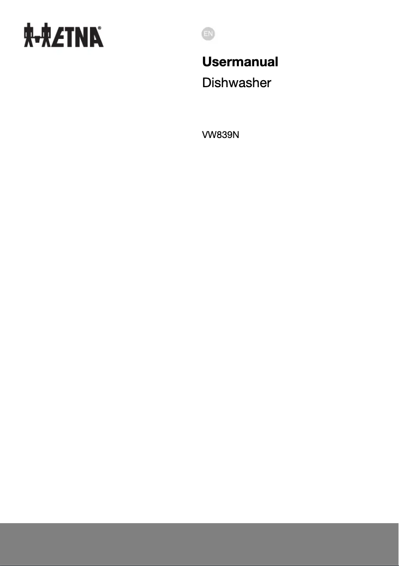 Page 1 de la notice Manuel utilisateur Etna VW839N
