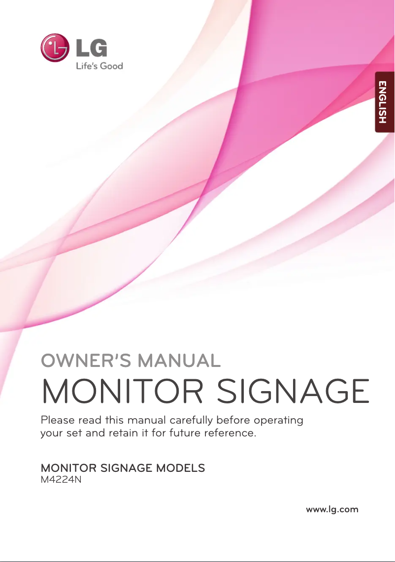 Page n°1 - Manuel utilisateur LG M4224NCB32