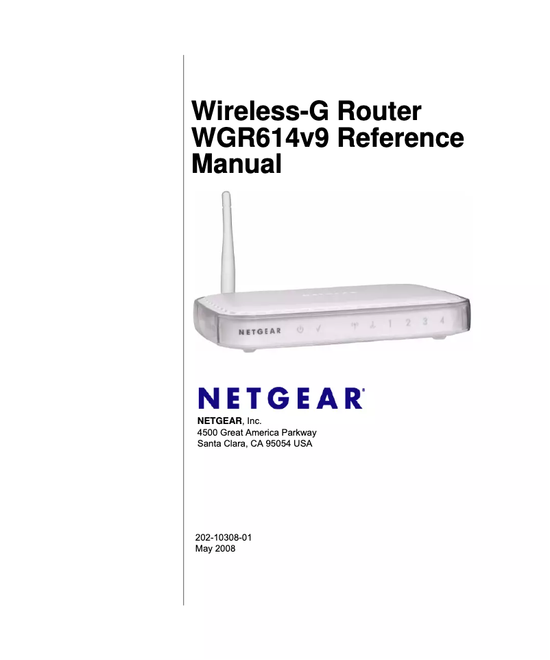 Page 1 de la notice Manuel utilisateur Netgear WGR614v9