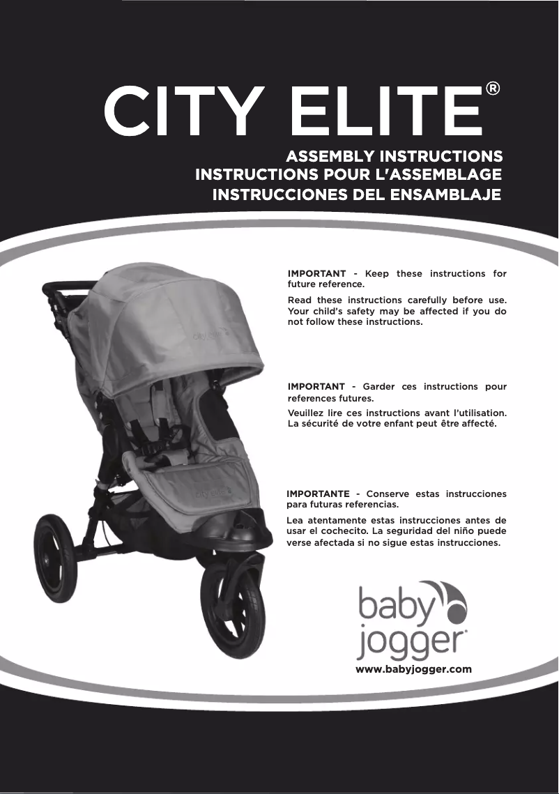 Page 1 de la notice Manuel utilisateur Baby Jogger City Elite