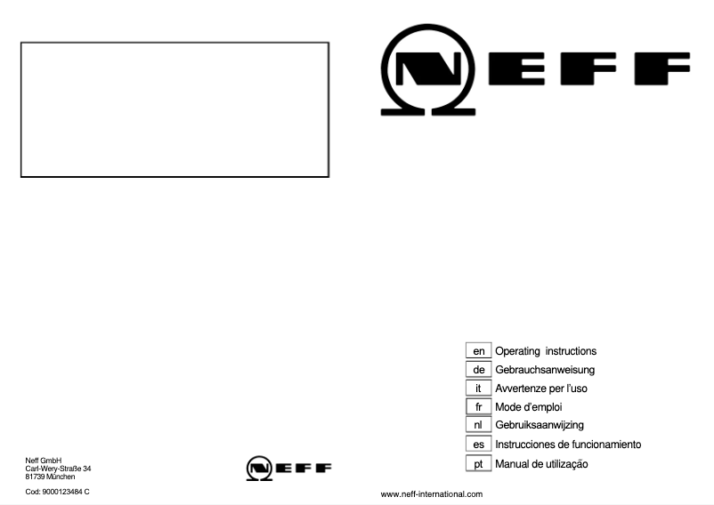 Page n°1 - Manuel utilisateur Neff T29R96N0